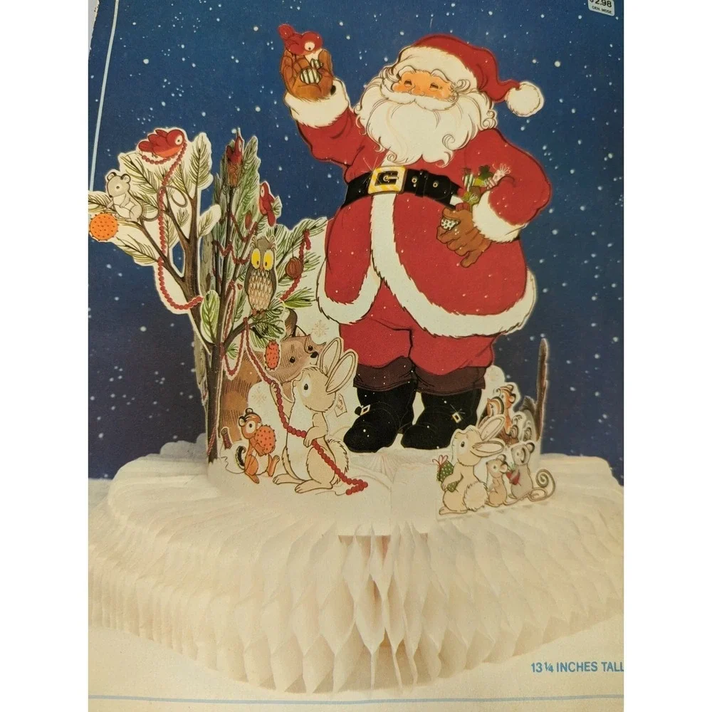 Hallmark Santa Claus His Friends Art‎ Tissue Centerpiece